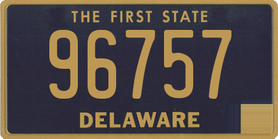 DE license plate 96757