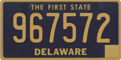 DE license plate 967572