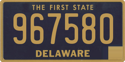 DE license plate 967580