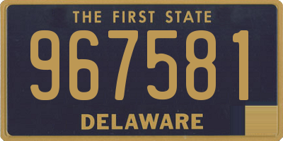 DE license plate 967581