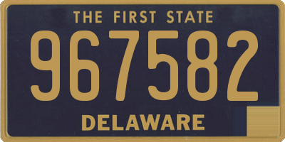 DE license plate 967582