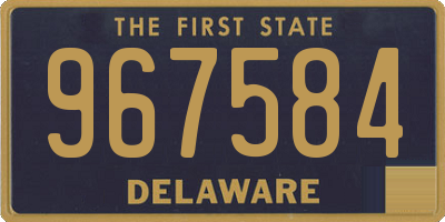 DE license plate 967584