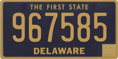 DE license plate 967585