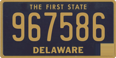 DE license plate 967586