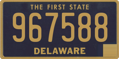 DE license plate 967588