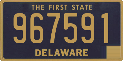 DE license plate 967591