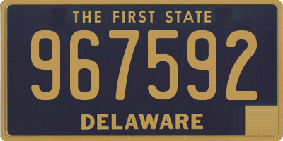 DE license plate 967592