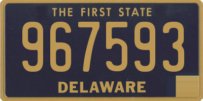 DE license plate 967593