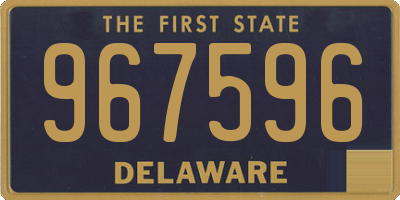 DE license plate 967596