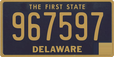 DE license plate 967597