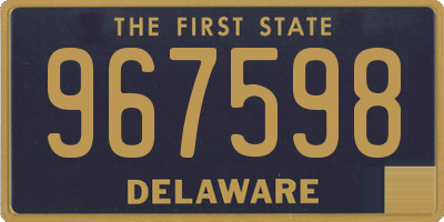 DE license plate 967598