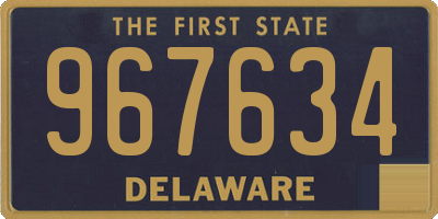 DE license plate 967634