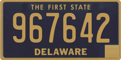 DE license plate 967642