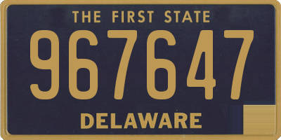 DE license plate 967647