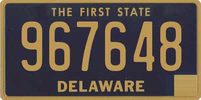 DE license plate 967648