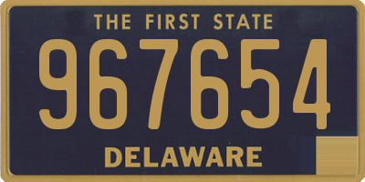 DE license plate 967654