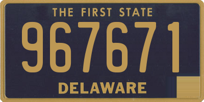 DE license plate 967671