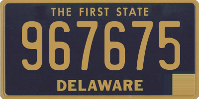 DE license plate 967675