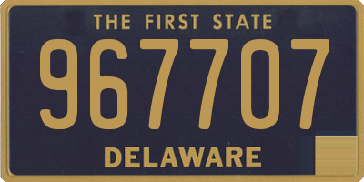 DE license plate 967707