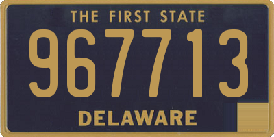 DE license plate 967713