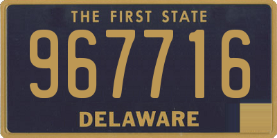 DE license plate 967716
