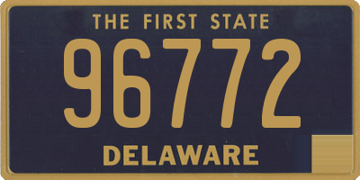 DE license plate 96772