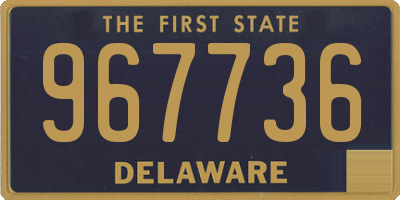 DE license plate 967736