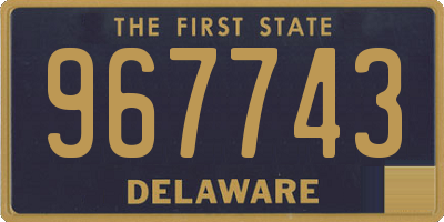 DE license plate 967743