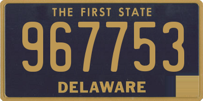 DE license plate 967753