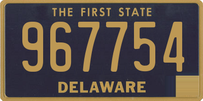 DE license plate 967754