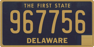 DE license plate 967756