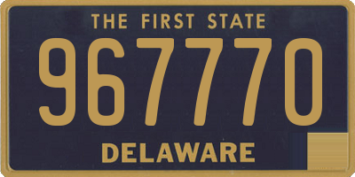 DE license plate 967770