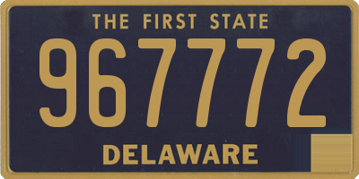DE license plate 967772
