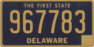 DE license plate 967783