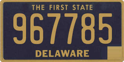 DE license plate 967785
