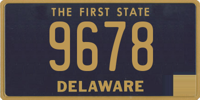 DE license plate 9678