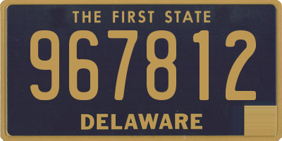 DE license plate 967812