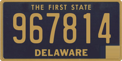 DE license plate 967814