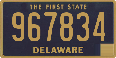DE license plate 967834