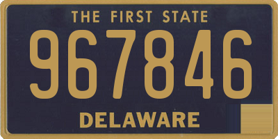 DE license plate 967846