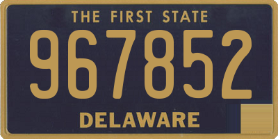 DE license plate 967852