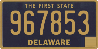 DE license plate 967853
