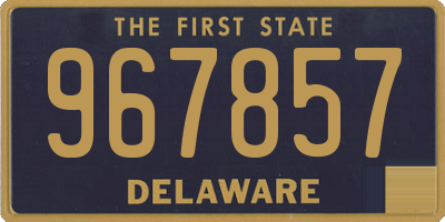 DE license plate 967857