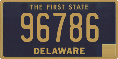 DE license plate 96786