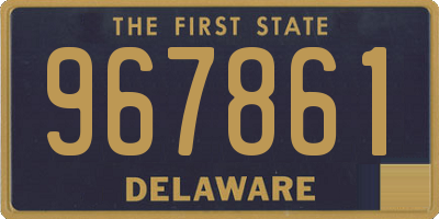 DE license plate 967861