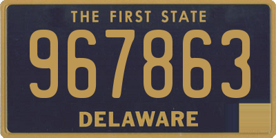 DE license plate 967863