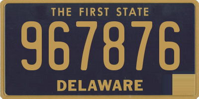 DE license plate 967876