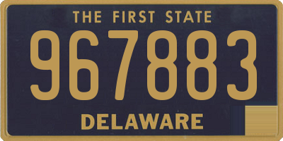 DE license plate 967883