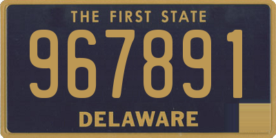 DE license plate 967891