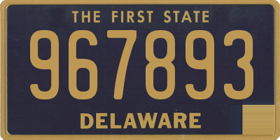 DE license plate 967893